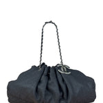 Chanel Black Melrose Cabas Hobo Bag - 1987