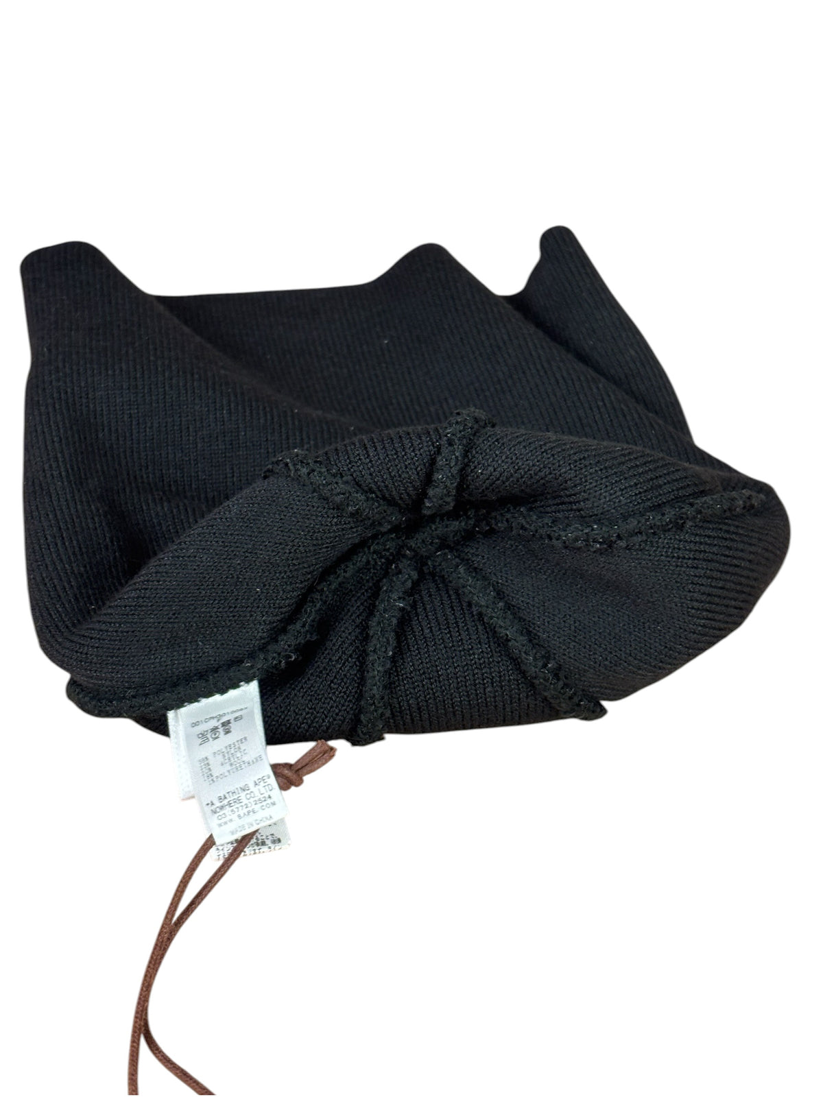Crystal Stone Bape STA Logo Beanie Knit Cap Black