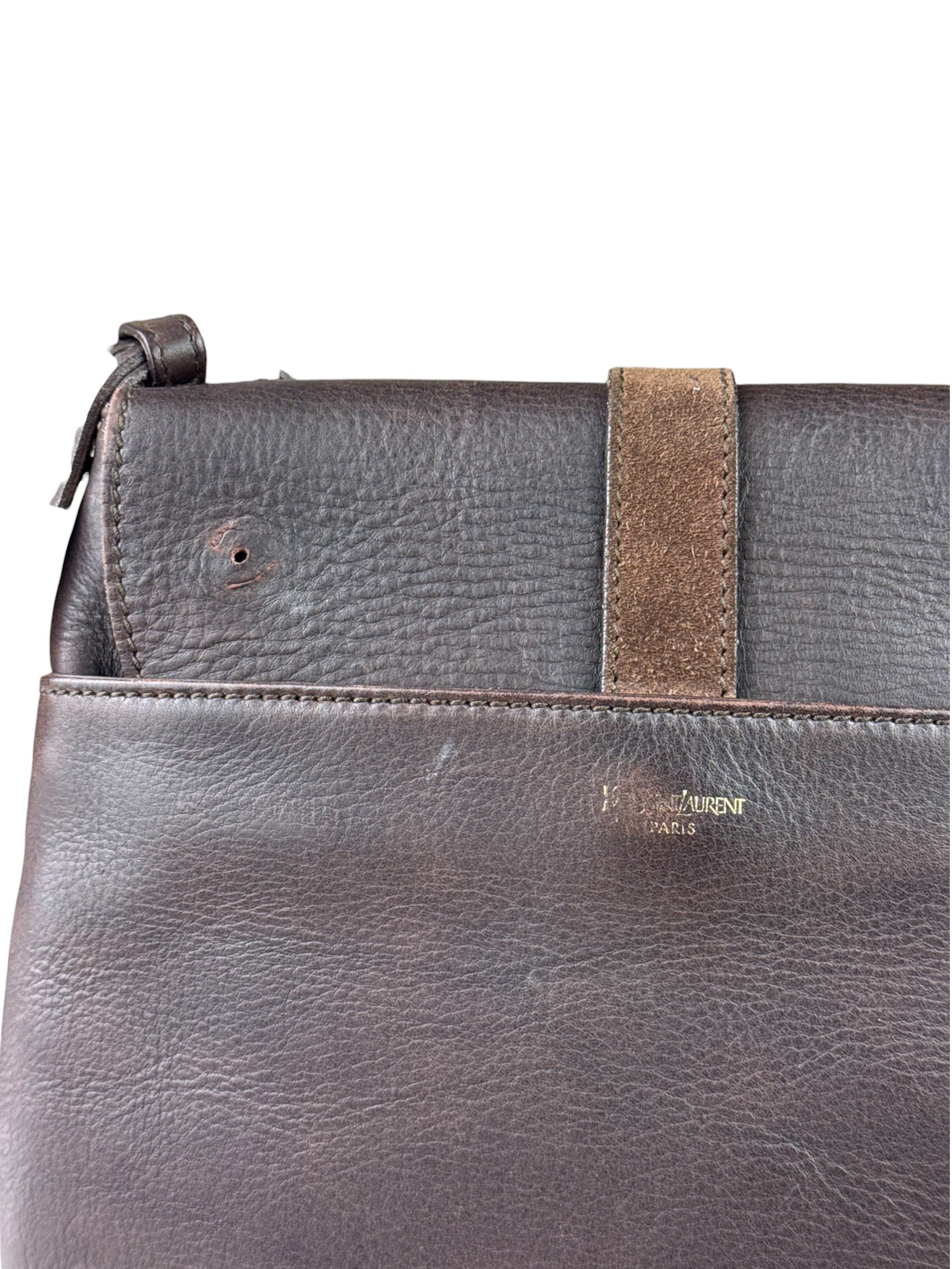 Yves Saint Laurent Tan Brown Messenger Bag