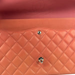 Chanel Pink Quilted Lambskin Classic Large Double Flap Bag 2012