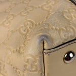 Gucci Yellow Leather GG Abbey Shoulder Bag
