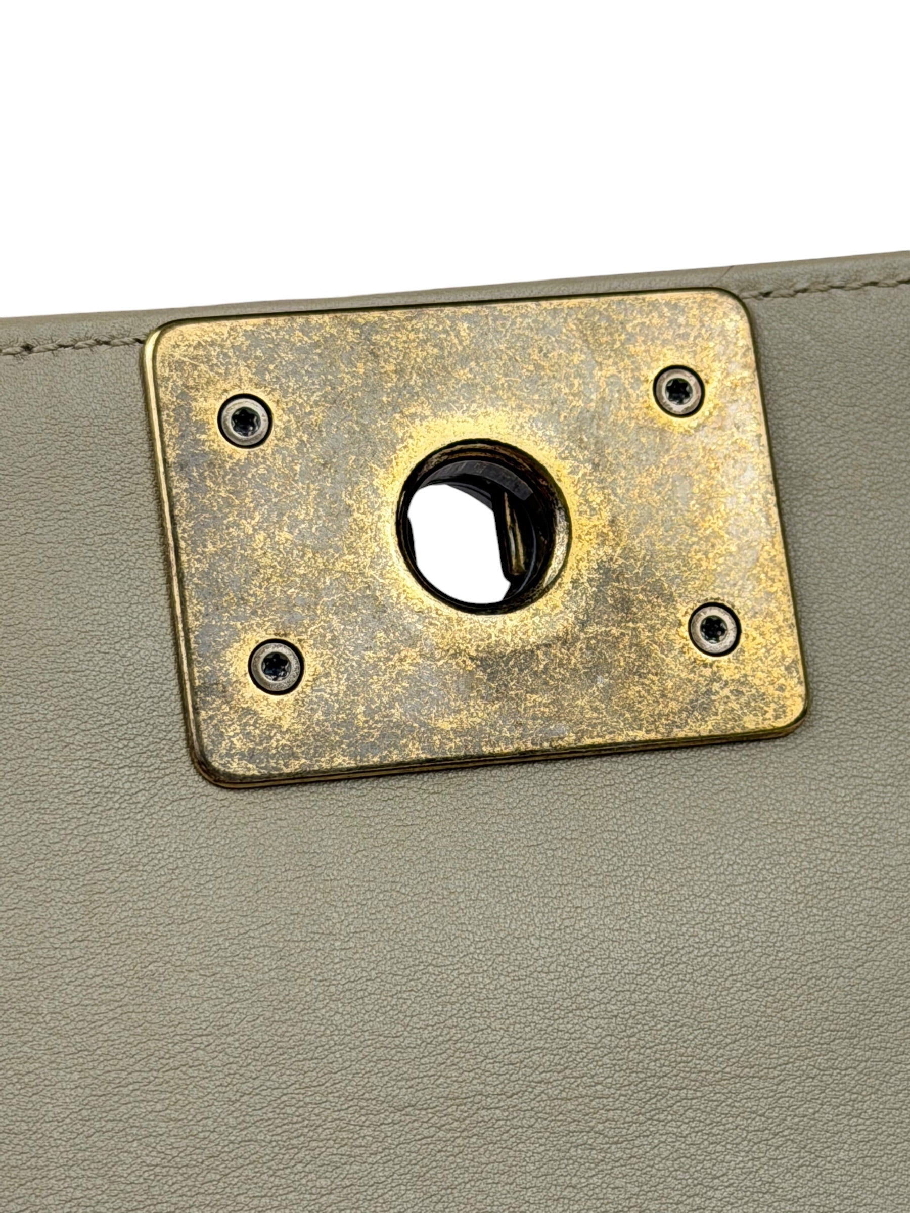 Chanel Beige Leather Boy Stingray Flap Bag 2013