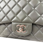 Chanel Grey Hue Caviar Quilted Jumbo Flap Bag 2010