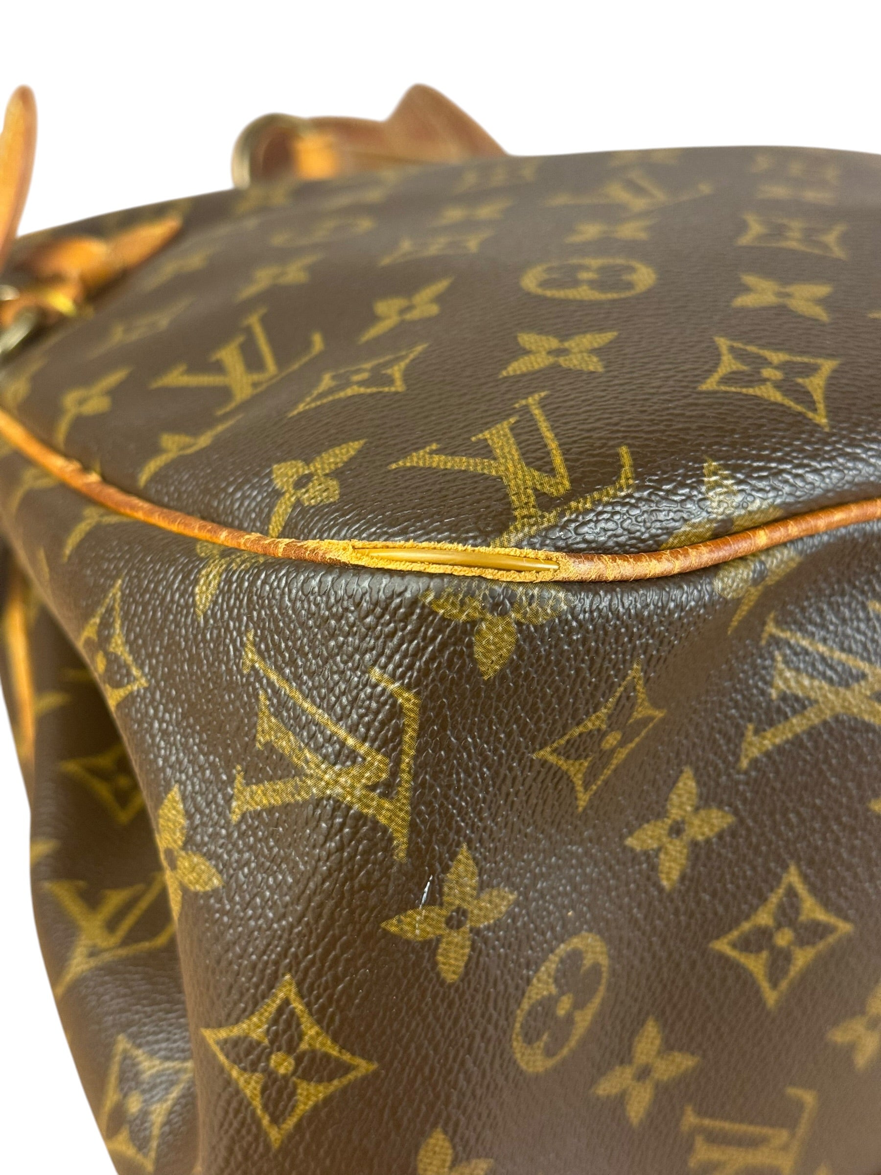Louis Vuitton Leather Batignolles Horizontal Canvas Monogram Tote Bag