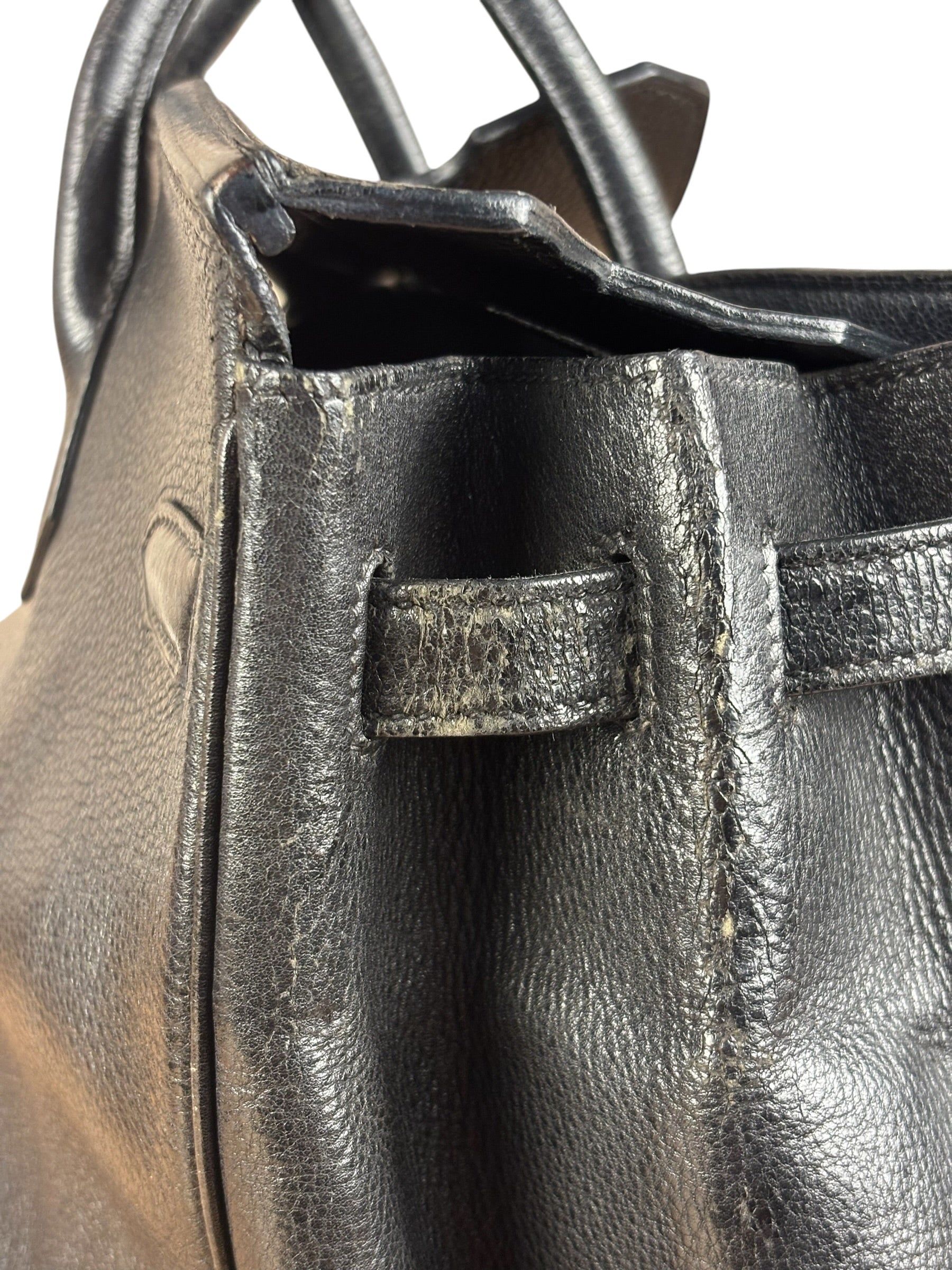 Hermes Black Togo Leather Birkin 40 Handbag Gold 1998
