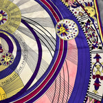 Celine Vintage Sun Scale Silk Scarf