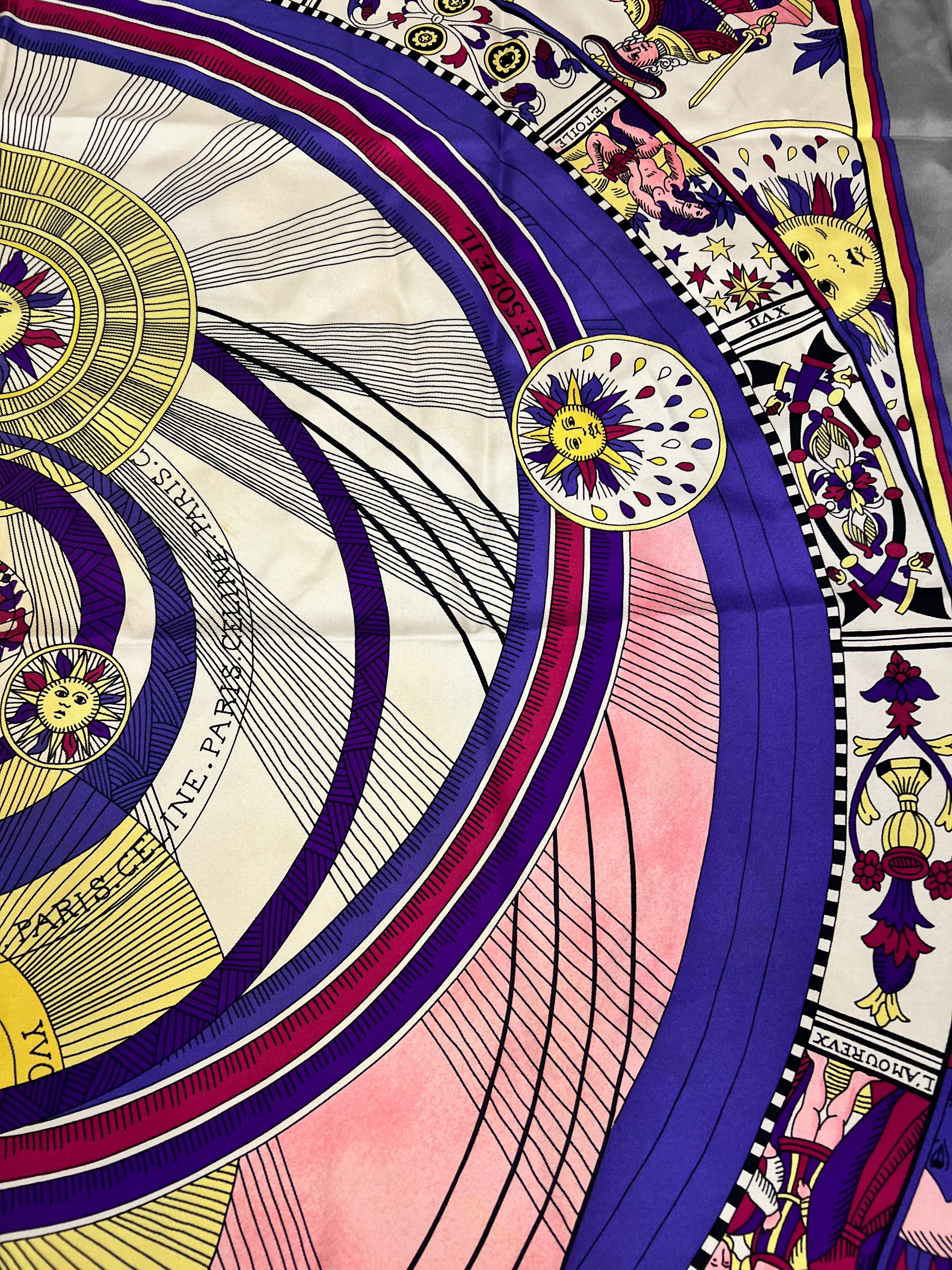 Celine Vintage Sun Scale Silk Scarf