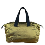 Celine Vintage Green Nylon Puffer Handbag