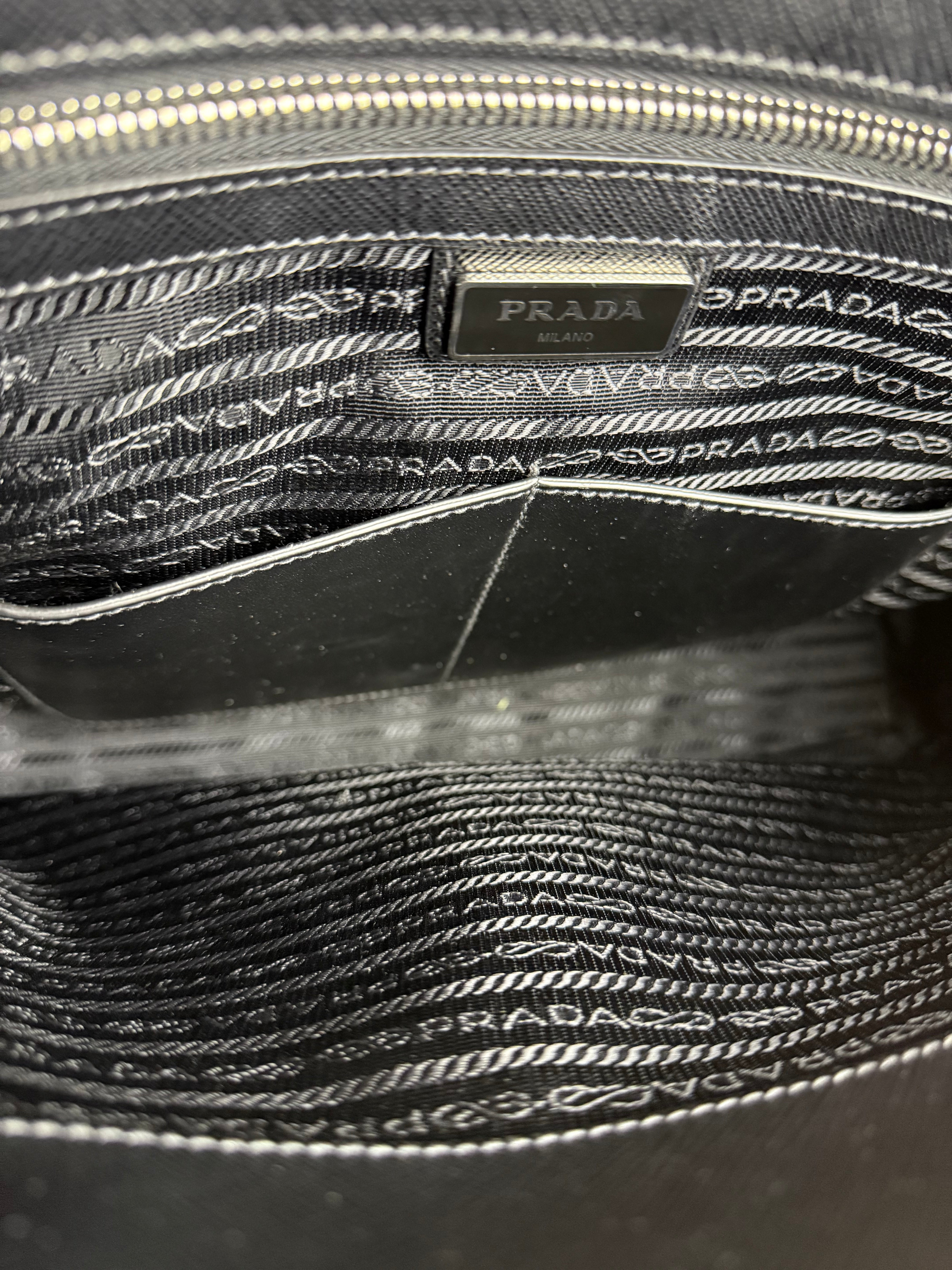 Prada Black Saffiano Leather Galleria Tote