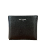 Yves Saint Laurent Leather Bi-Fold Wallet Black