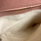 Gucci Pebbled Leather Swing Tote Pink