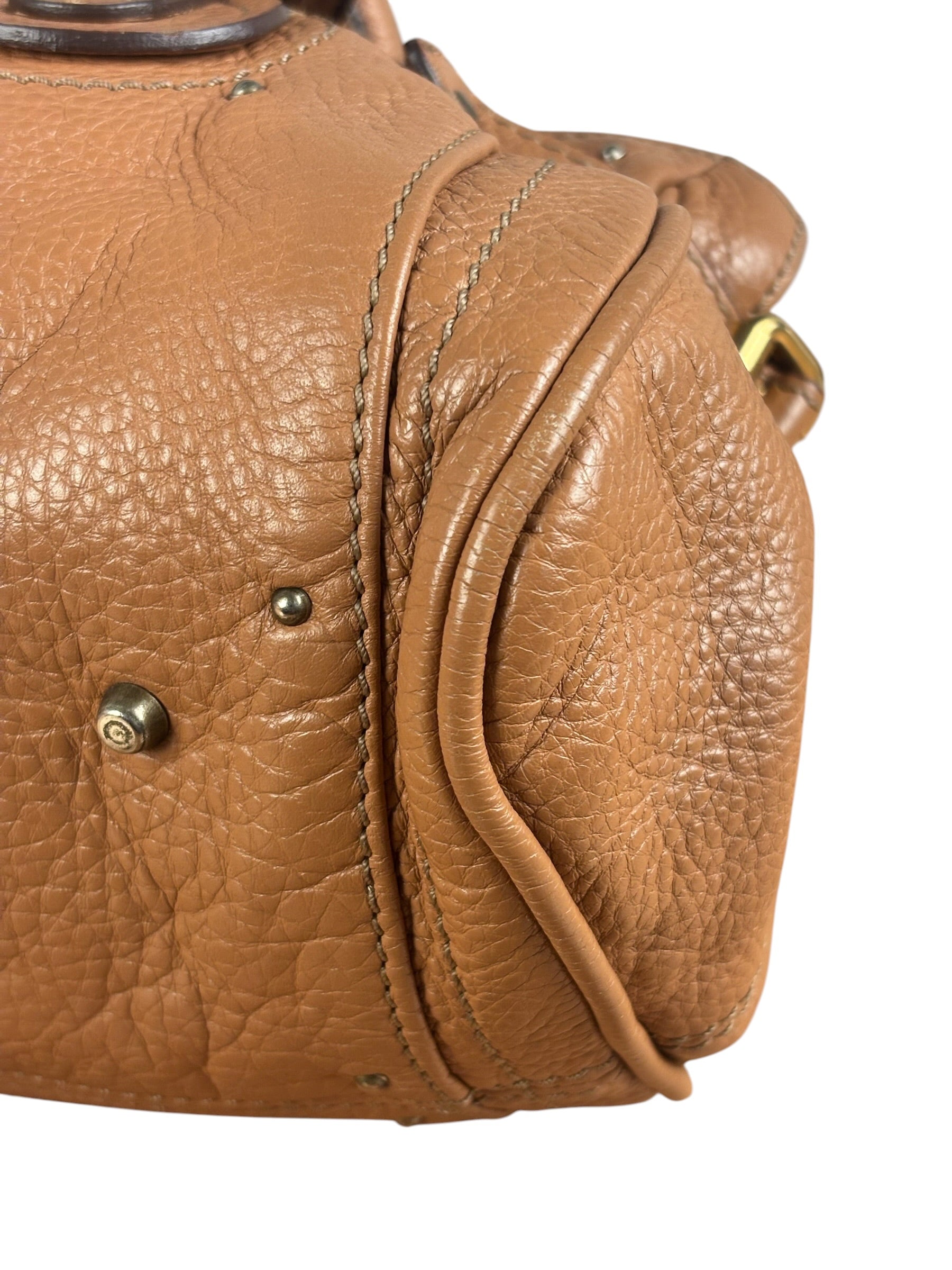 Chloe Vintage Tan Leather Paddington Shoulder Bag