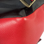 Coach Red Pebbled Mini Charlie Backpack