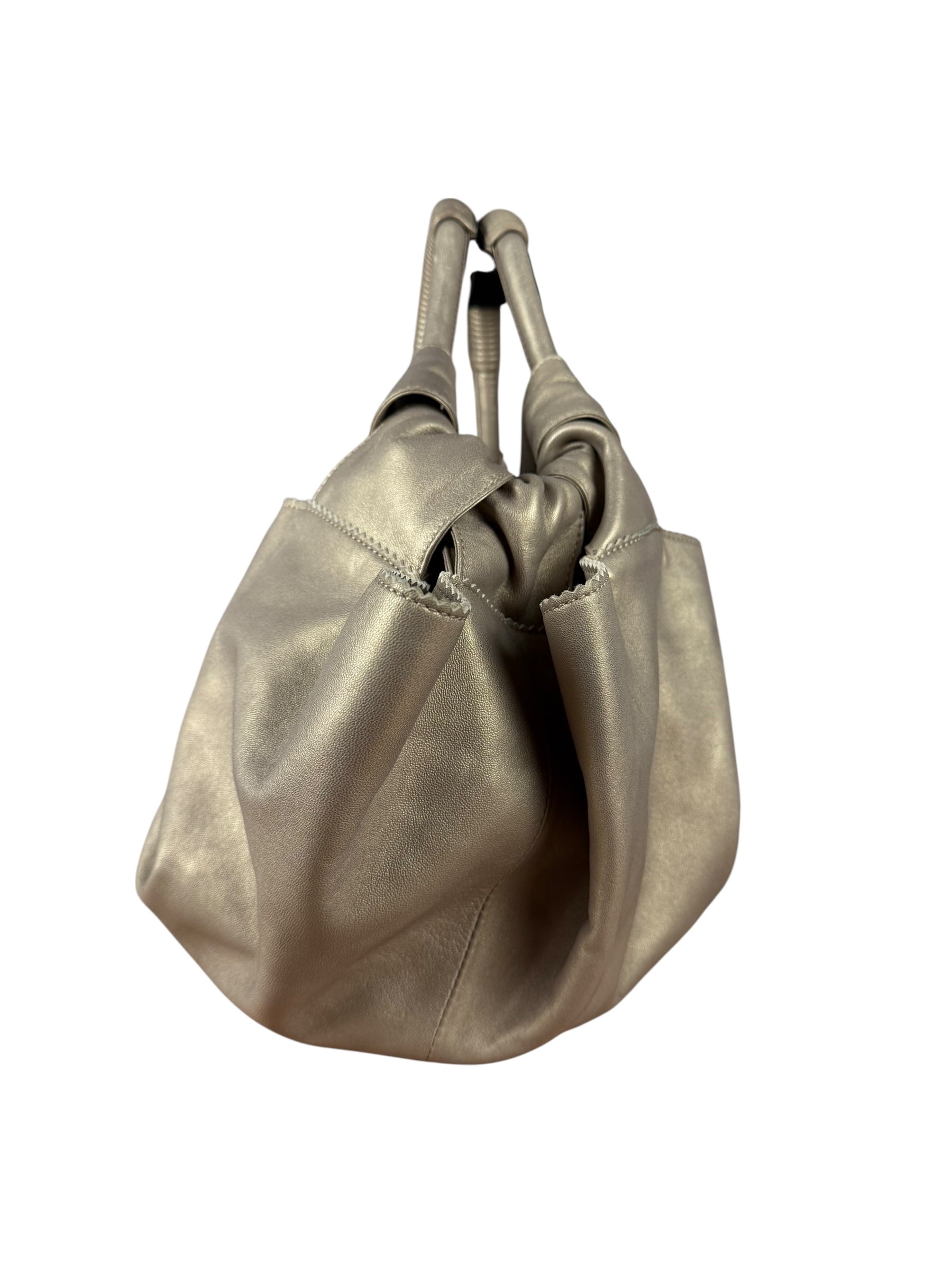 Loewe Metallic Beige Nappa Aire Handbag