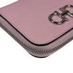 Salvatore Ferragamo Bubble Gum Calfskin Compact Zip-Around Wallet