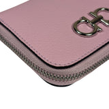 Salvatore Ferragamo Bubble Gum Calfskin Compact Zip-Around Wallet