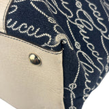 Gucci Western Logo Denim Abbey Zip Tote