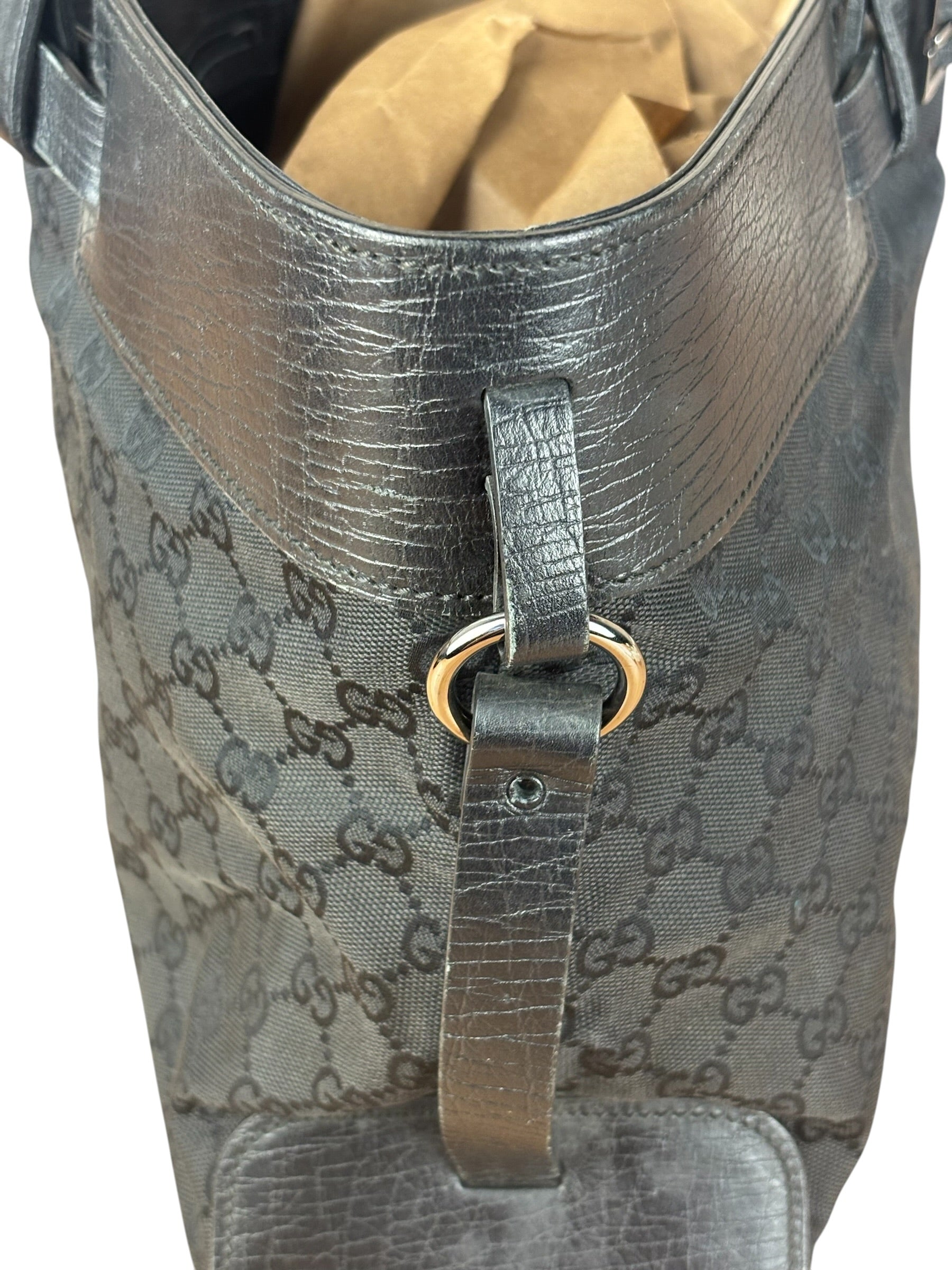 Gucci Black GG Canvas Tote Hand Bag