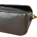Chanel Black Quilted Leather Chain Double Leather Flap Bag 2012