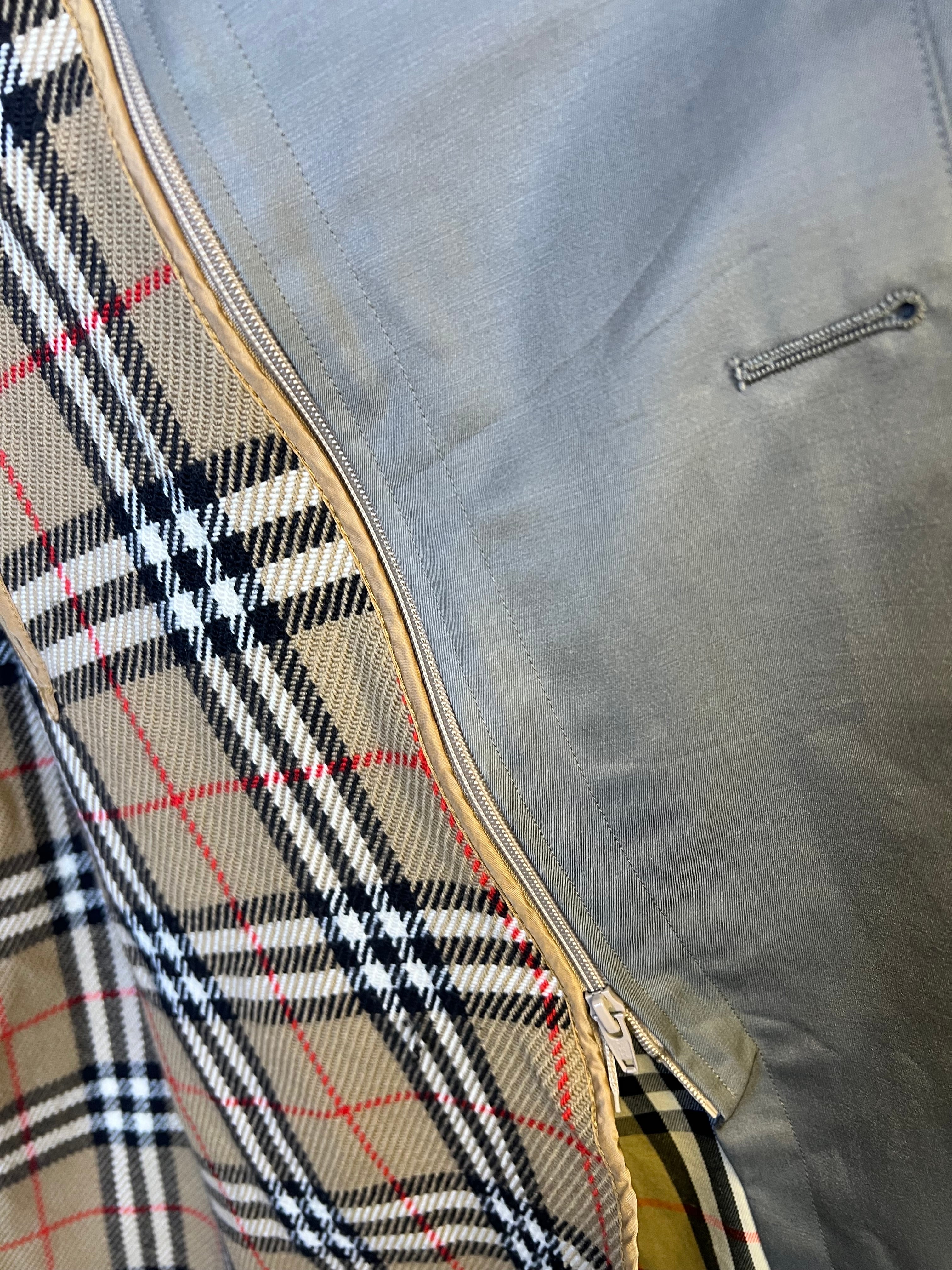 Burberry Vintage Grey Check Lined Coat