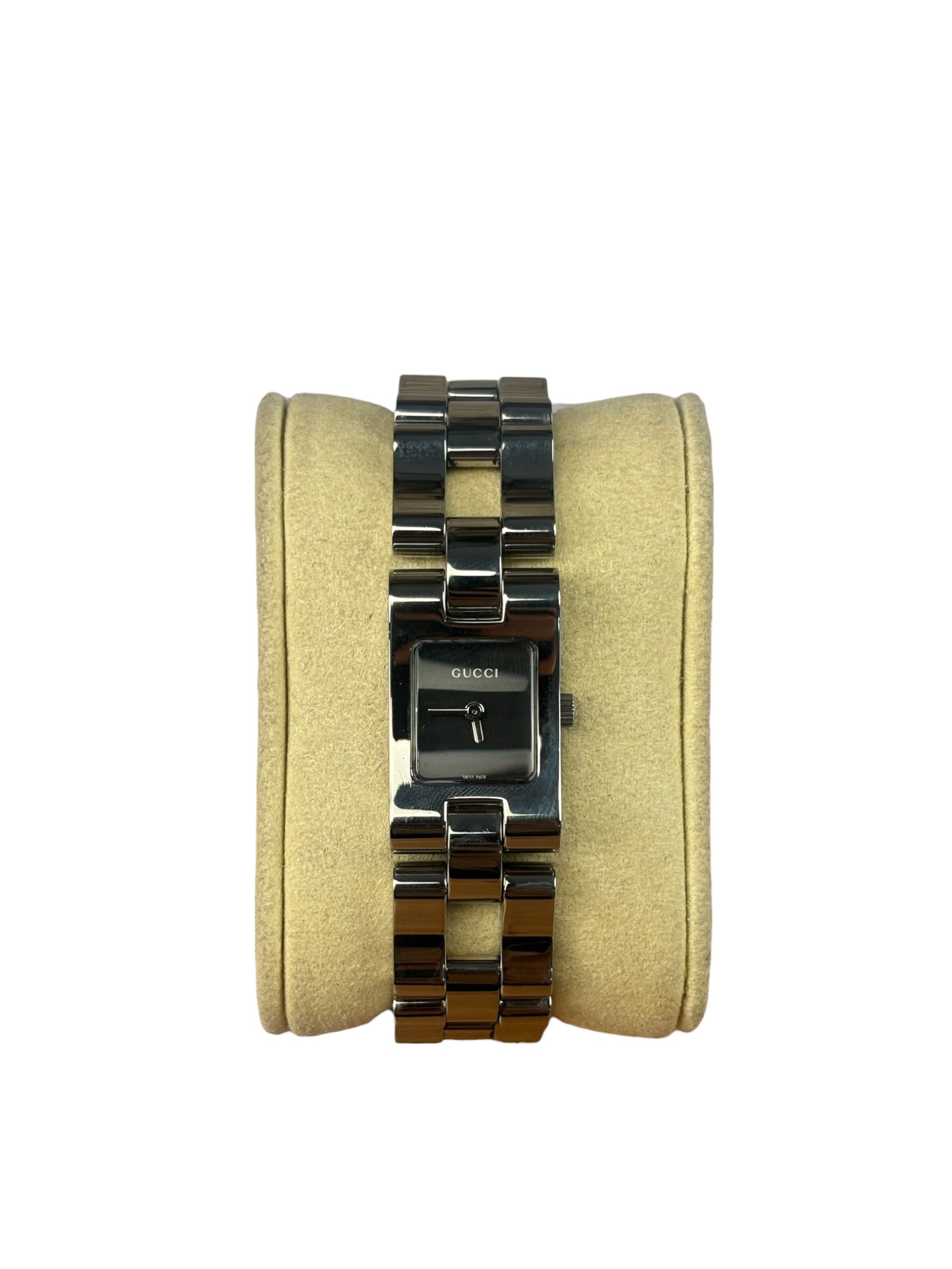 Gucci 2305L Black Dial Stainless Chain Band