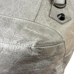 Balenciaga Grey Lambskin Day Moto Hobo Bag