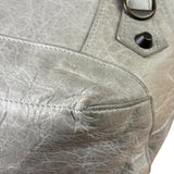 Balenciaga Grey Lambskin Day Moto Hobo Bag