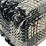 Christian Dior Black/White Tweed Lady Dior Two-Way Bag
