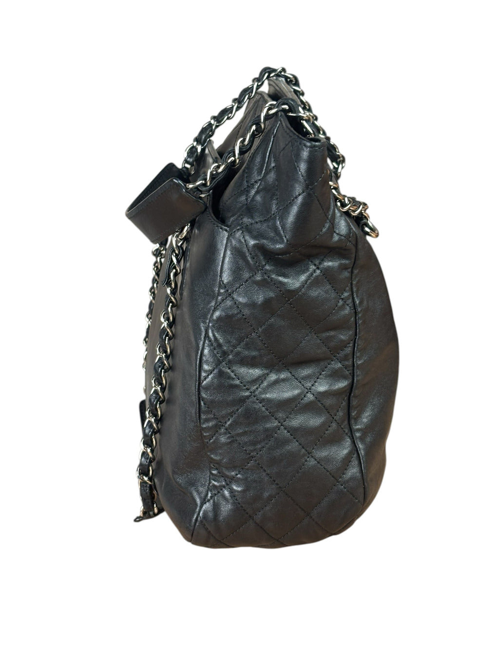 Chanel Black Quilted Leather Medium 2.55 Reissue Tote 2008