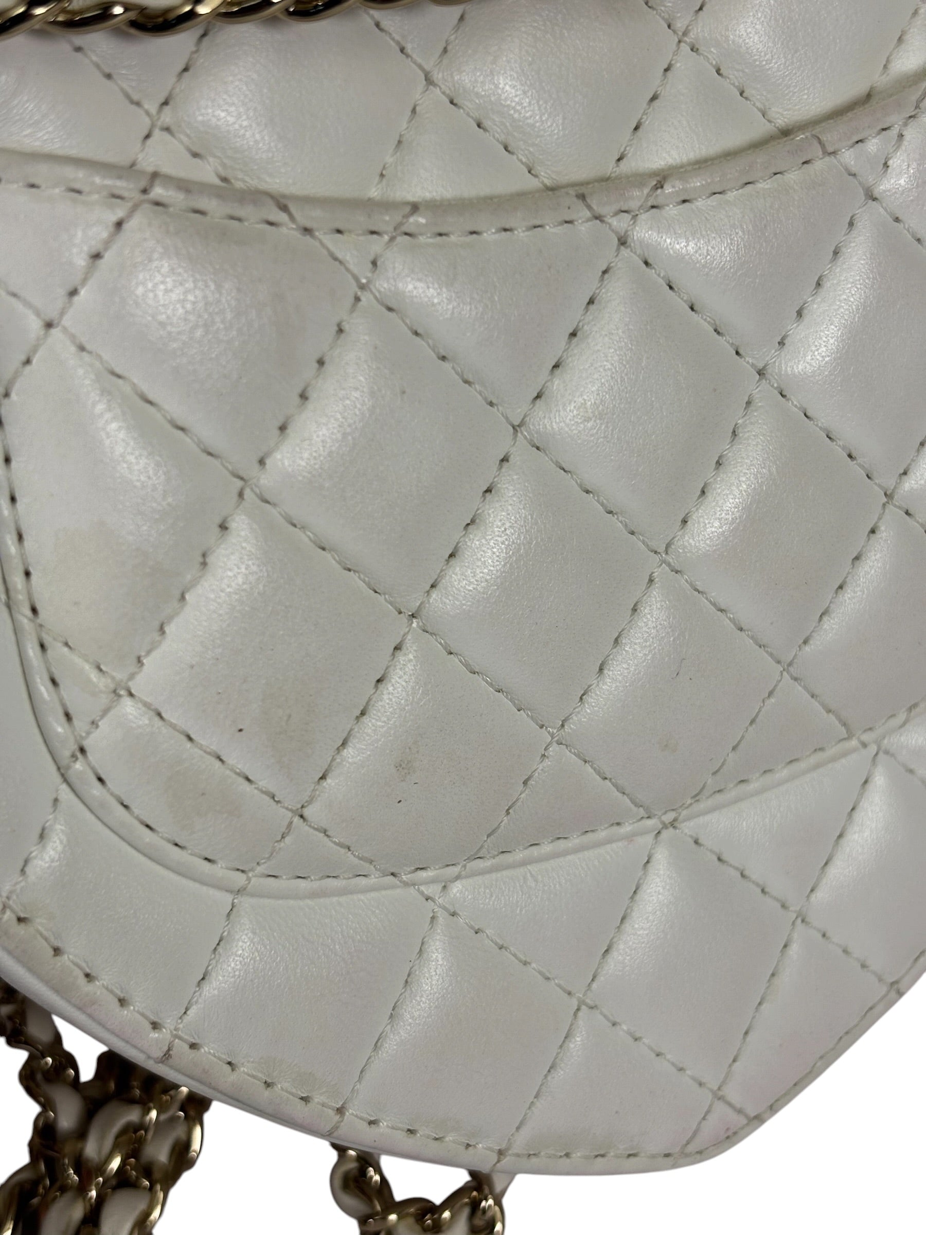Chanel CC In Love White Quilted Leather Heart Bag 2022