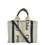 Chloe Grey/Black Leather Trim Tote