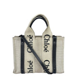 Chloe Grey/Black Leather Trim Tote