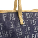 Fendi Purple Denim Roll Zucchino Tote