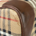 Burberry Beige/Brown Leather House Check Boston Bag