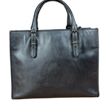 Balenciaga Black Leather papier A4 Tote Bag