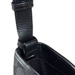Gucci Vintage Leather Trim GG Canvas Jackie Piston Hobo Bag