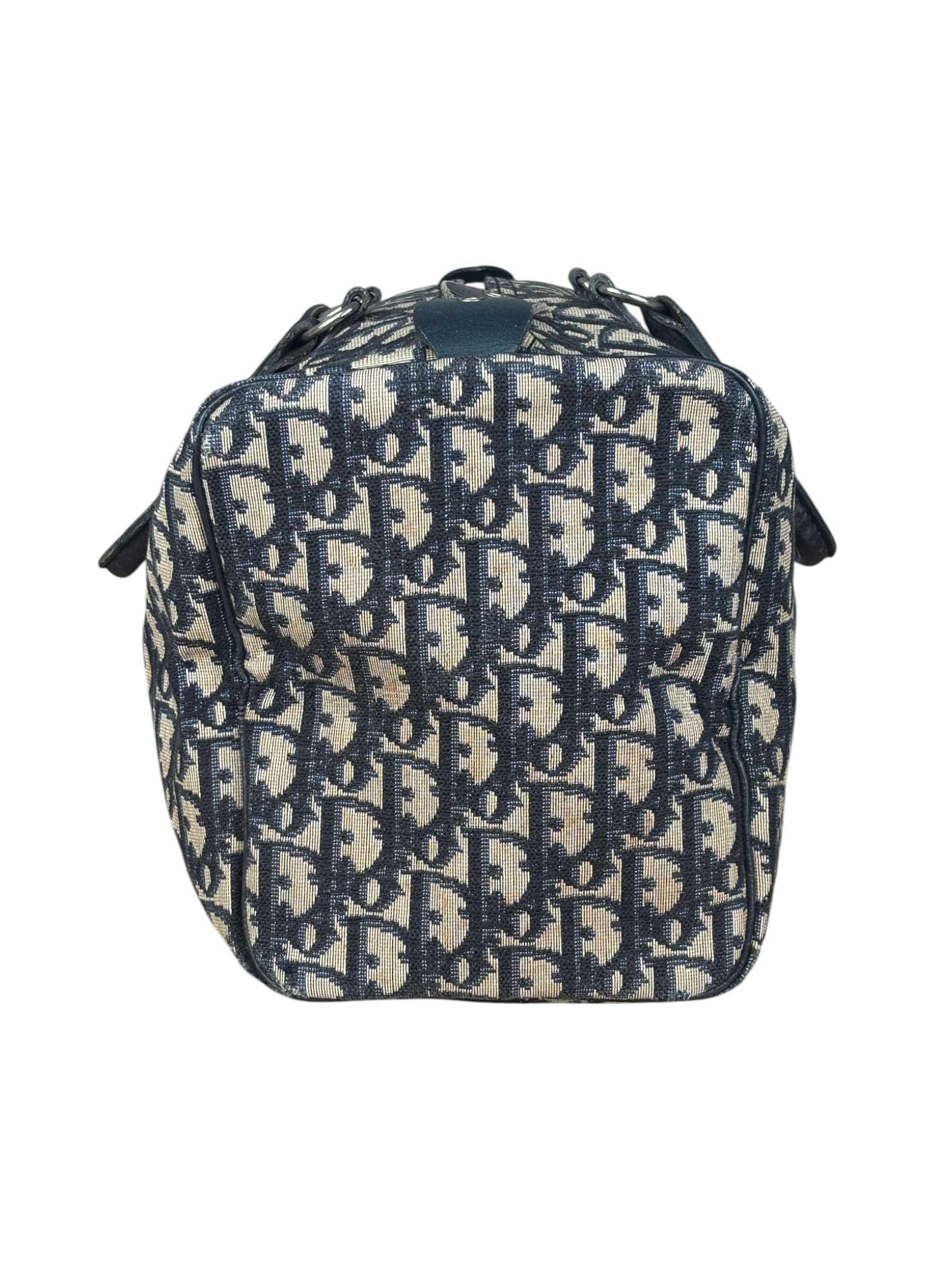 Christian Dior Vintage Navy Trotter Boston Bag
