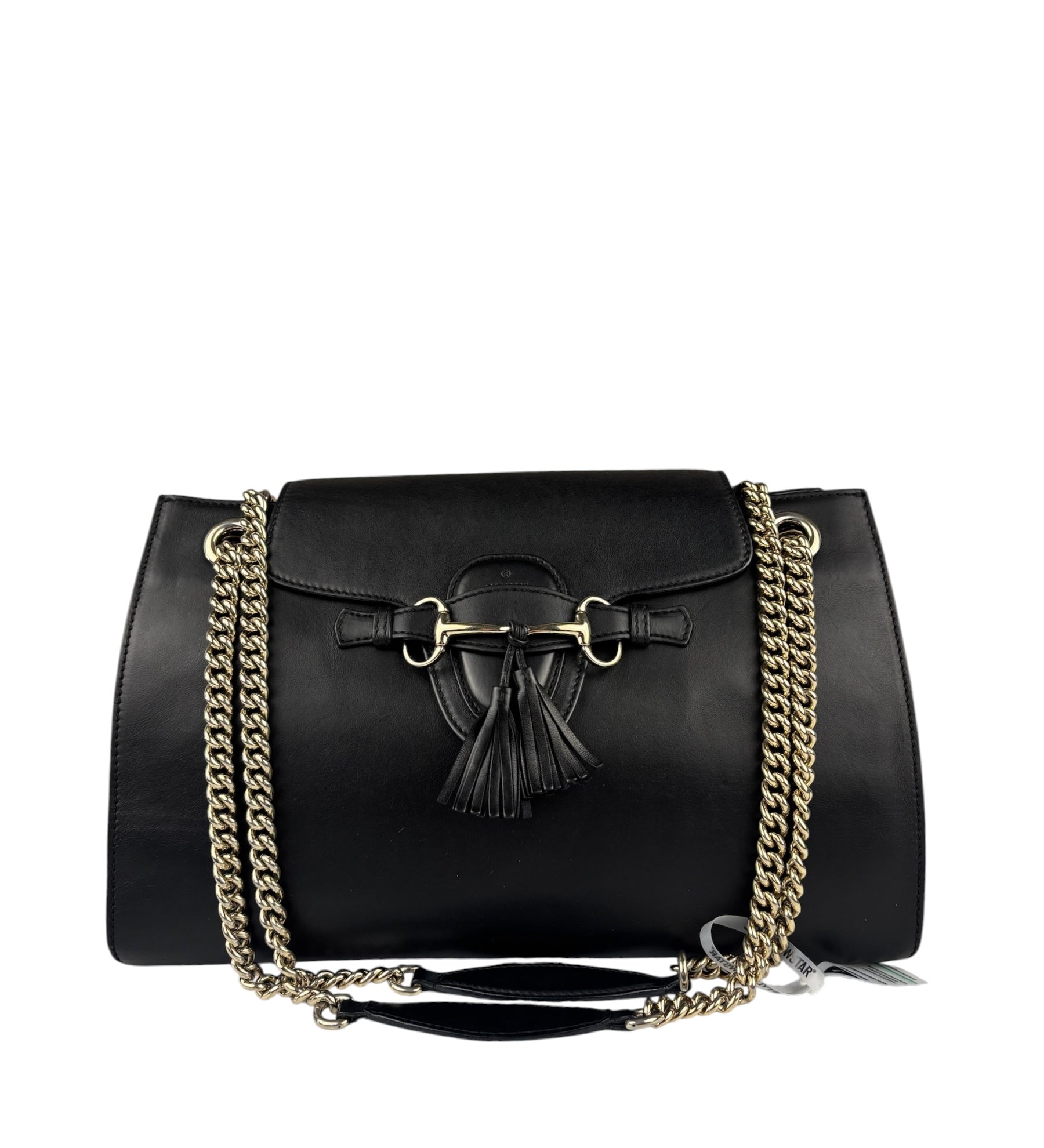 Gucci Black Leather Large Emily Shoulder Bag