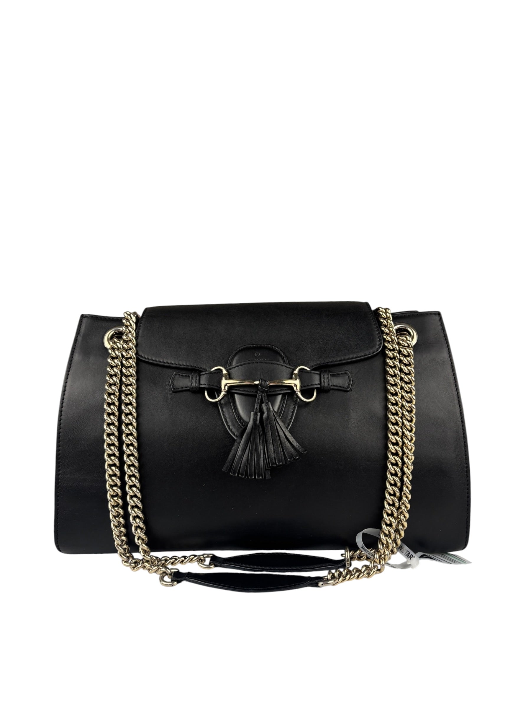 Gucci Black Leather Large Emily Shoulder Bag