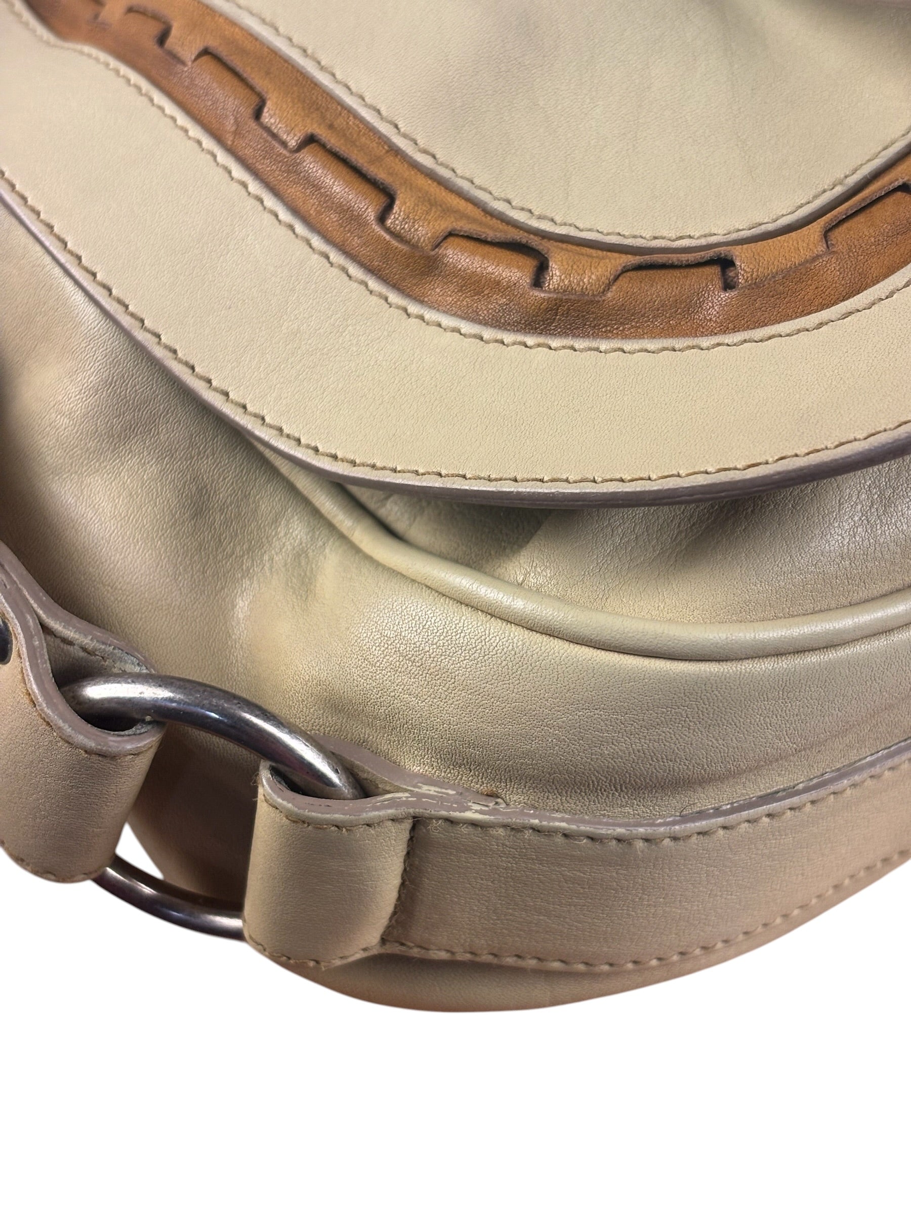 Christian Dior Vintage Beige Marrakech Medium Shoulder Bag
