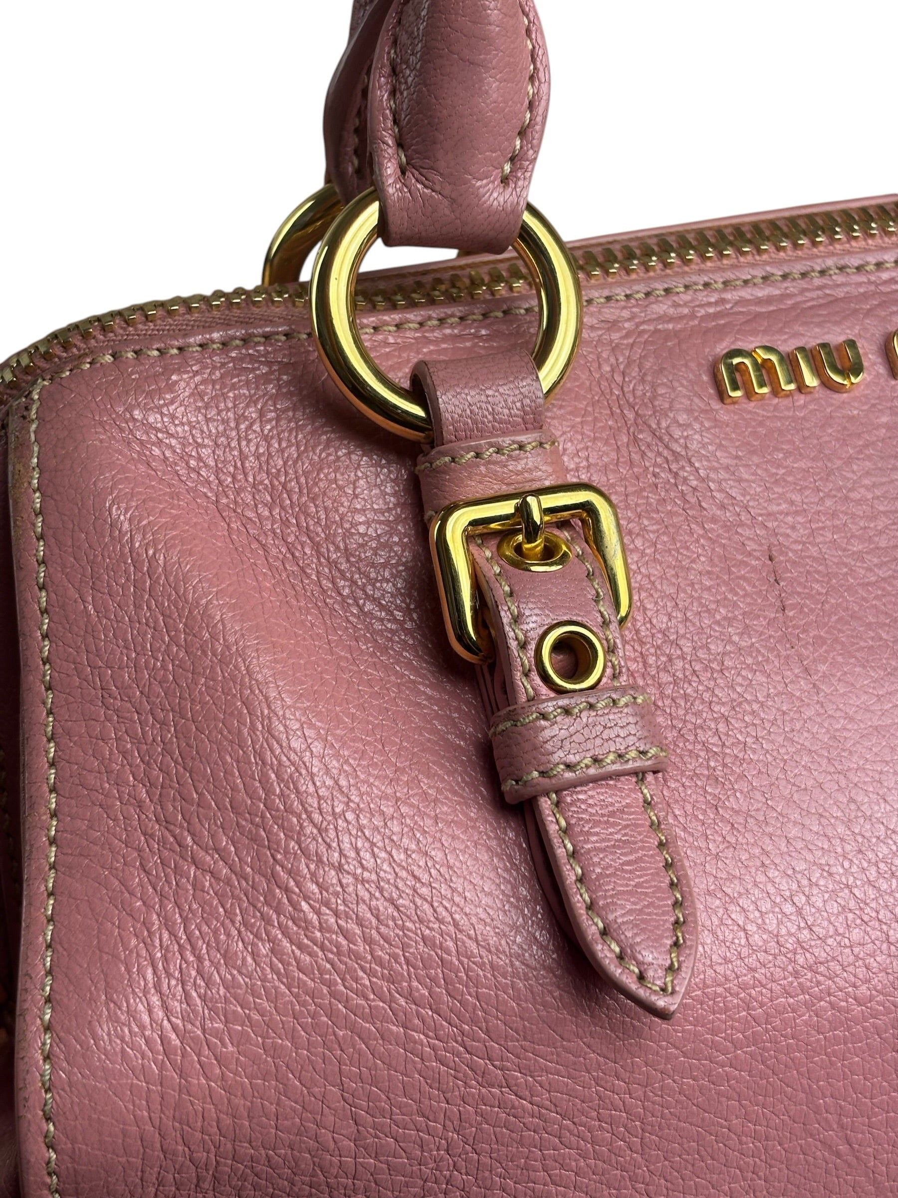 Miu Miu Pink Leather Two-Way Bag