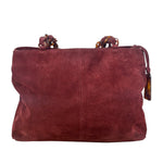 Chanel Bordeaux Suede Tortoise Chain Shoulder Bag '97-'99