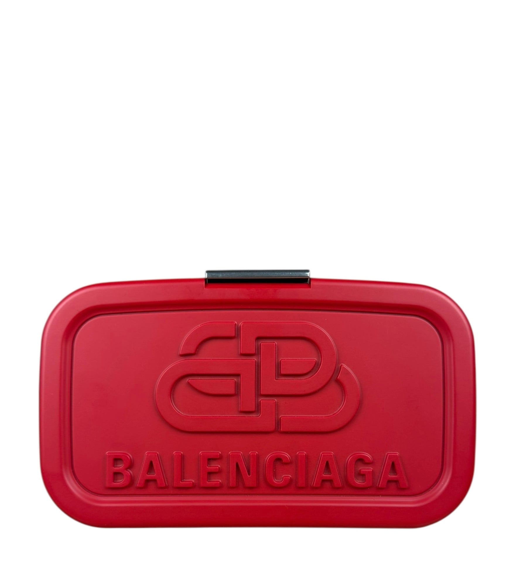 Balenciaga Lunch Box Logo Clutch