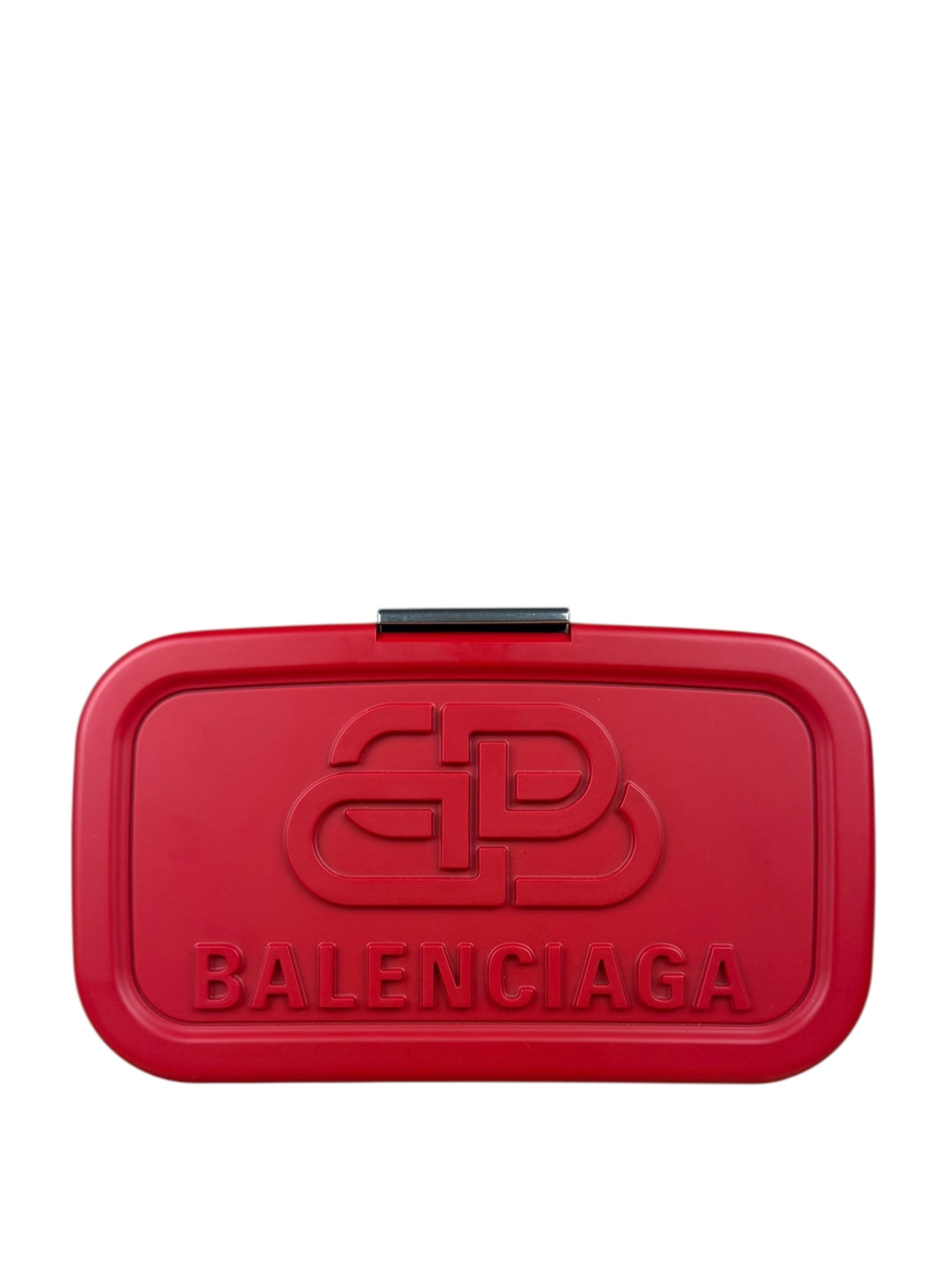 Balenciaga Lunch Box Logo Clutch