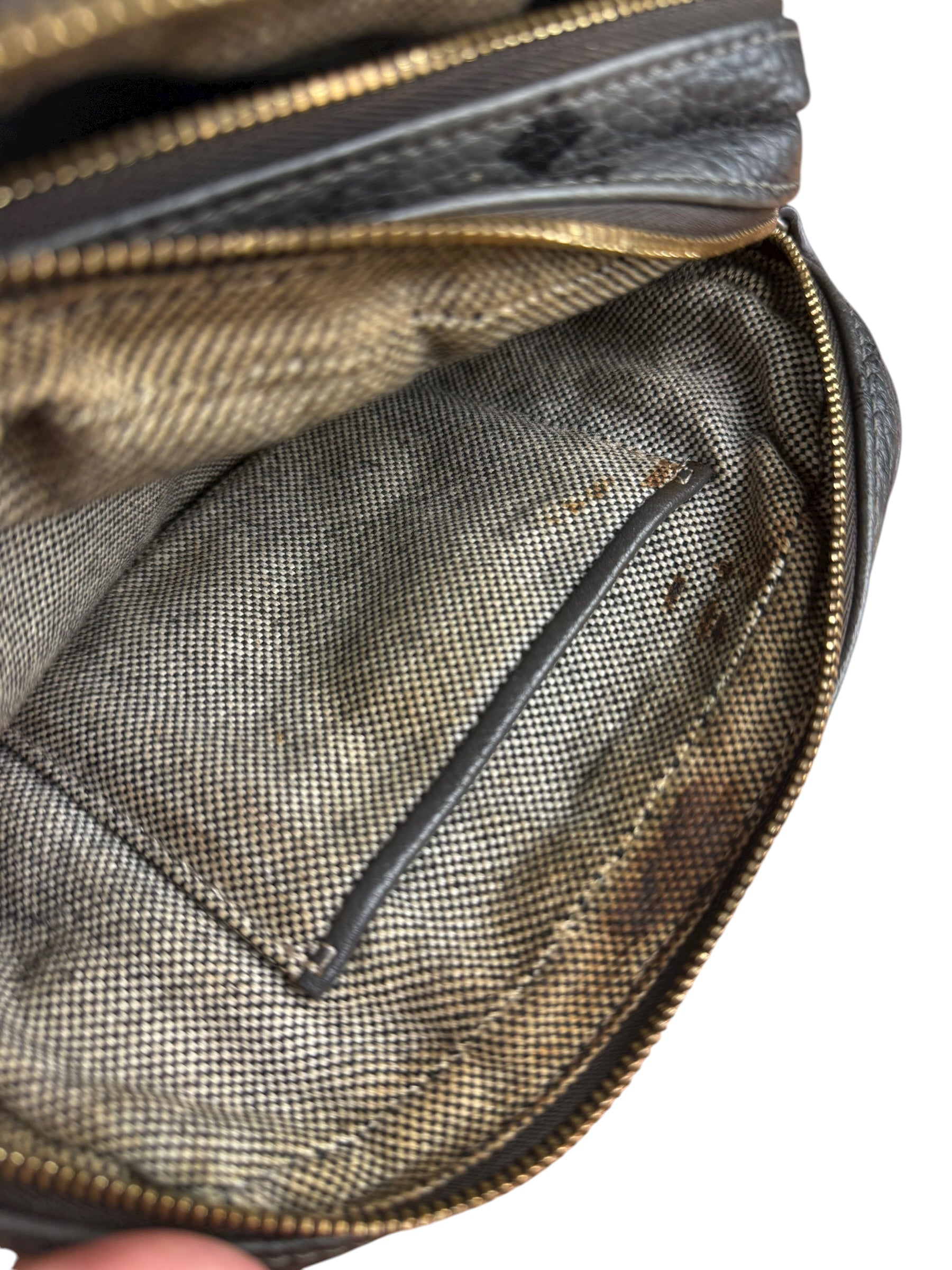 MCM Monogram Stripe Camera Crossbody