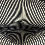 Chanel Black/White Sequin Stripped Medium Double Flap Shoulder Bag