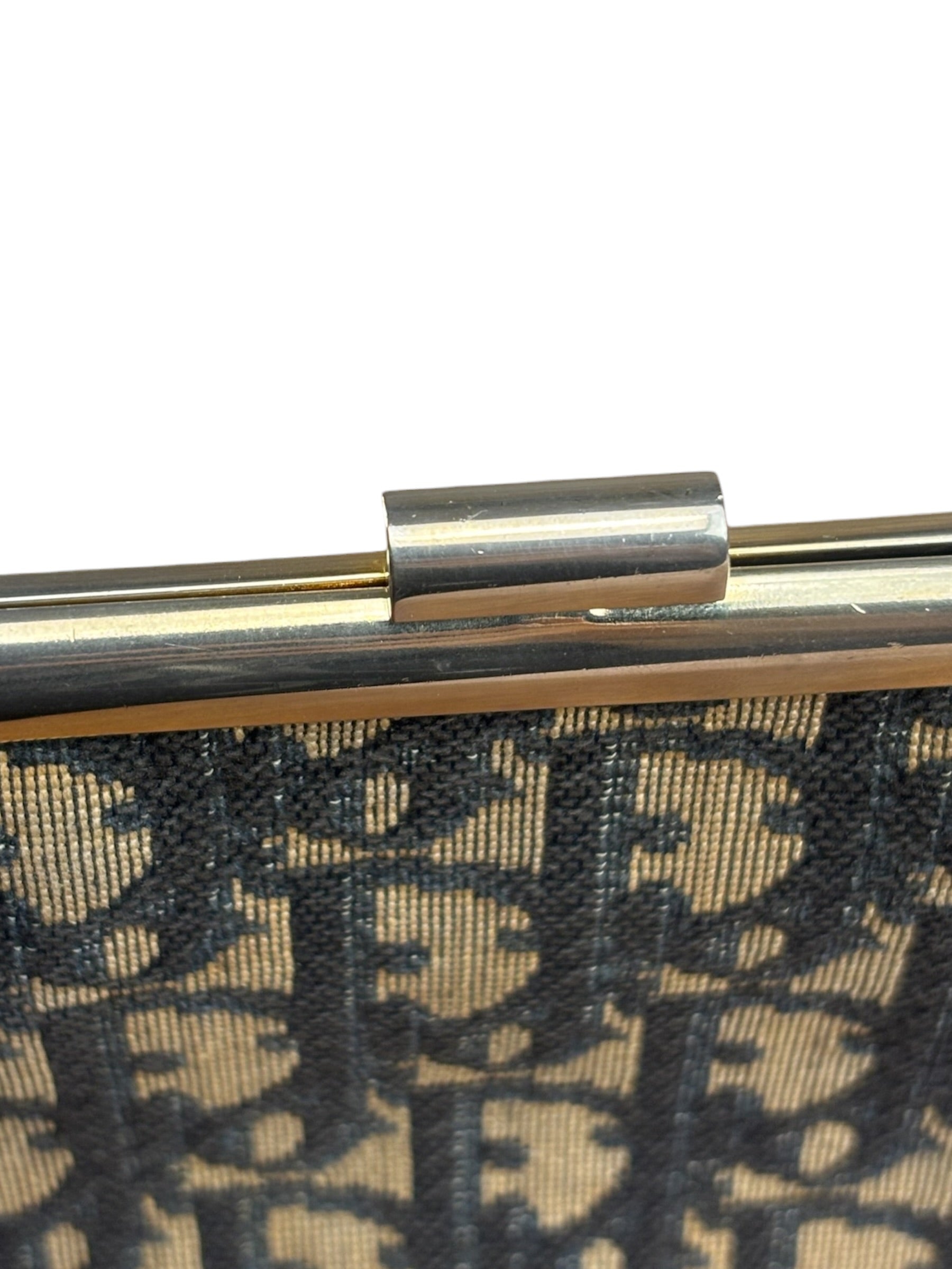 Christian Dior Vintage Diorissimo Oblique Kisslock Clutch