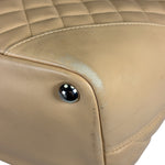 Chanel Beige Quilted Lambskin Linge Cambon Tote2005