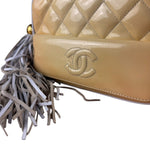 Chanel CC Patent Quilted Yellow Camera Bag 1991