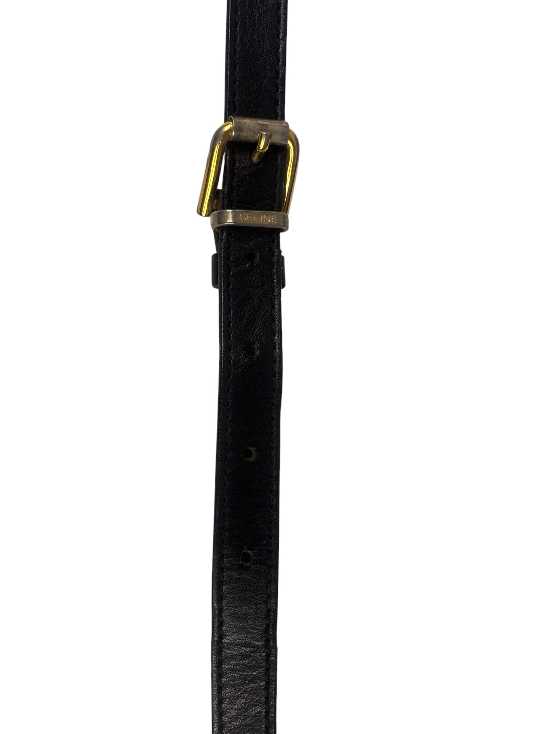 Celine Coated Canvas Stripped Macadam Crossbody